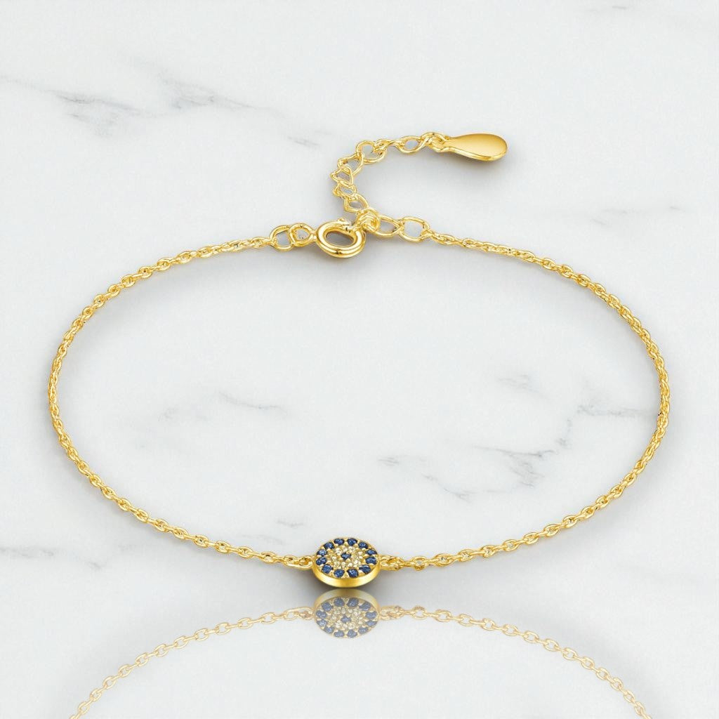 Evil Eye Sapphire Charm Bracelet