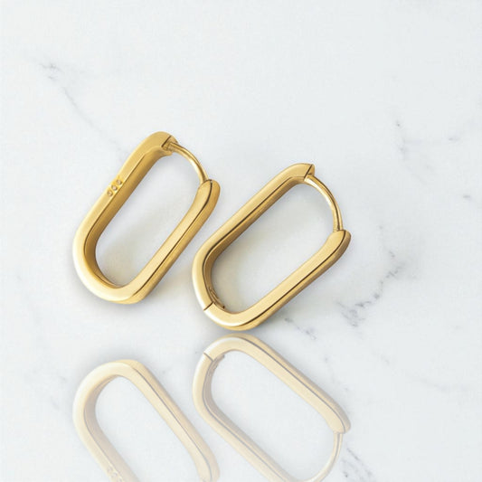 Aurelia Solid Paperclip Hoops