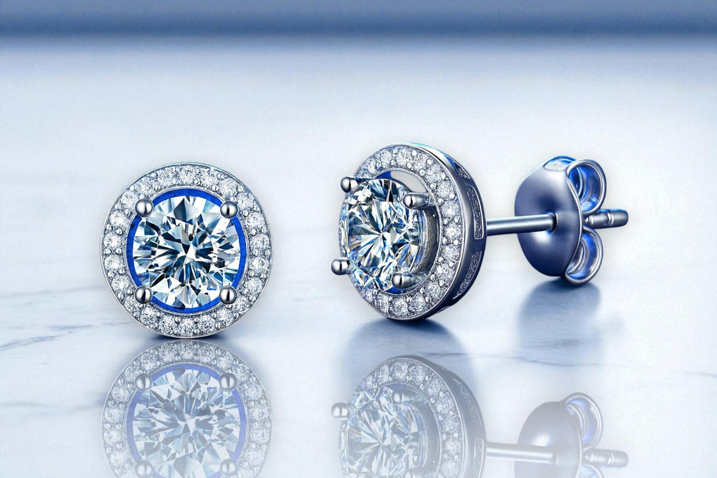 Celeste Halo Stud Earrings