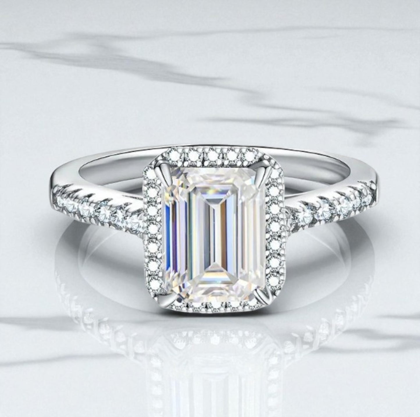 2ct Emerald Cut Ring
