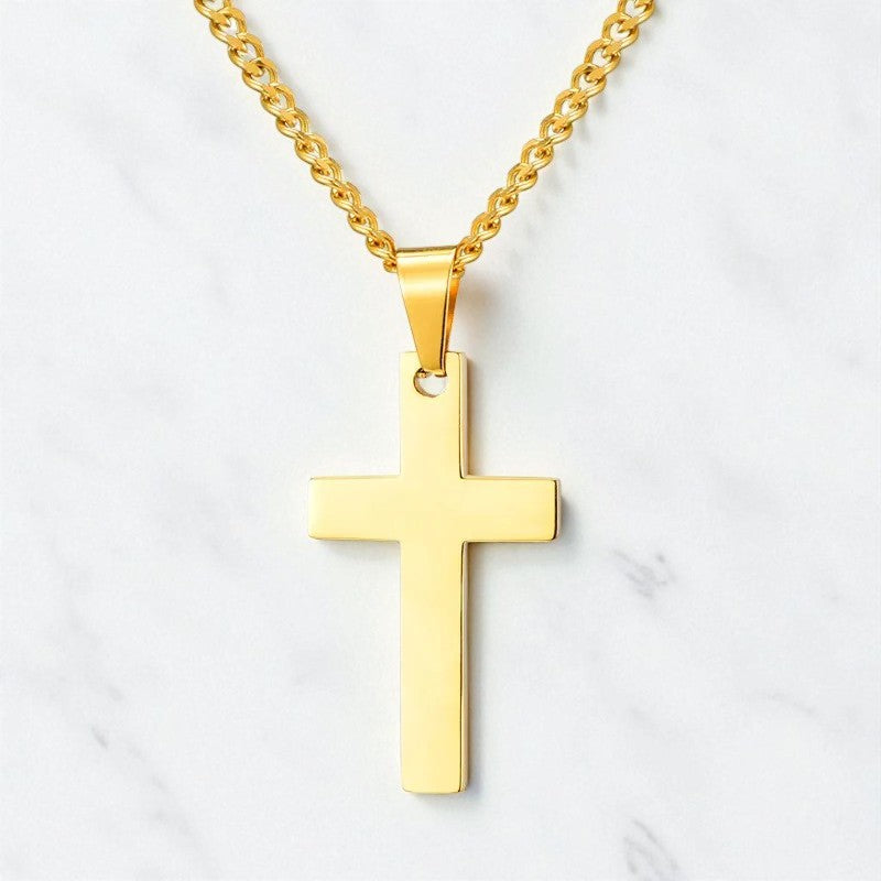 Script Classic Cross Necklace