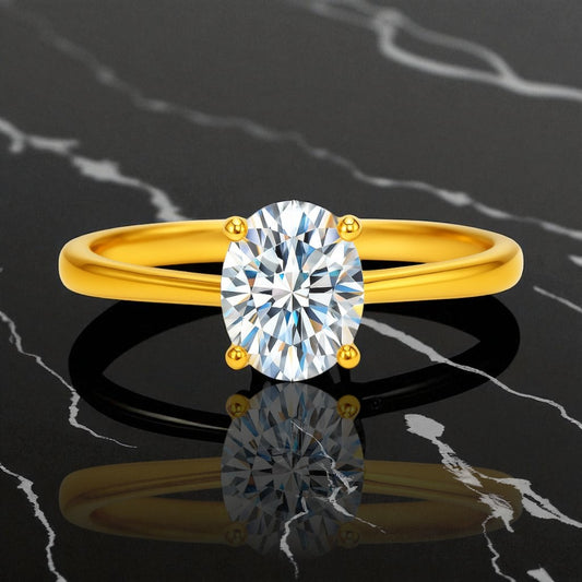 Oval-Cut Solitaire Ring 1ct