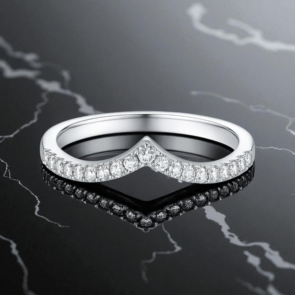 V-Shape Wedding Band