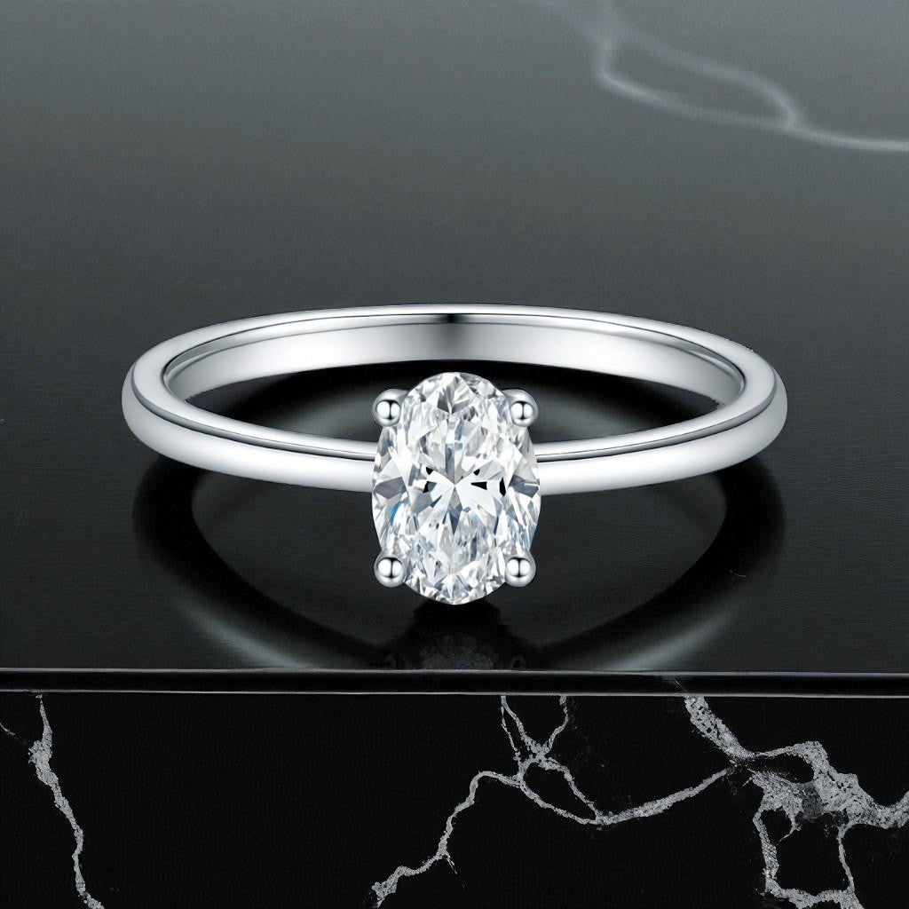 Oval-Cut Solitaire Ring 2ct