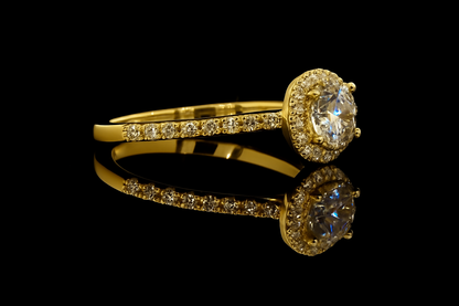 Halo Round Brilliant Cut Engagement Ring