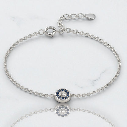Evil Eye Sapphire Charm Bracelet