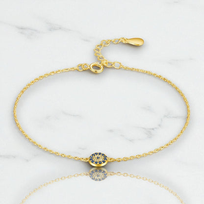 Evil Eye Sapphire Charm Bracelet