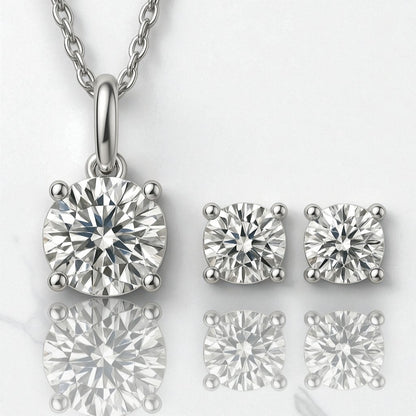 Astra Moissanite Solitaire Half Set