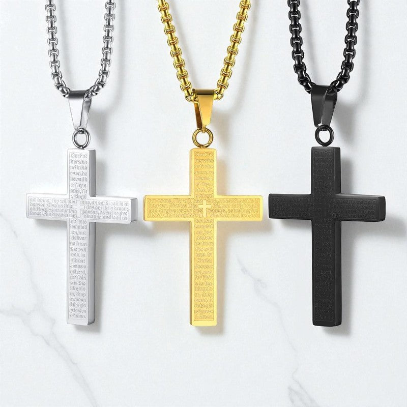 Script Classic Cross Necklace