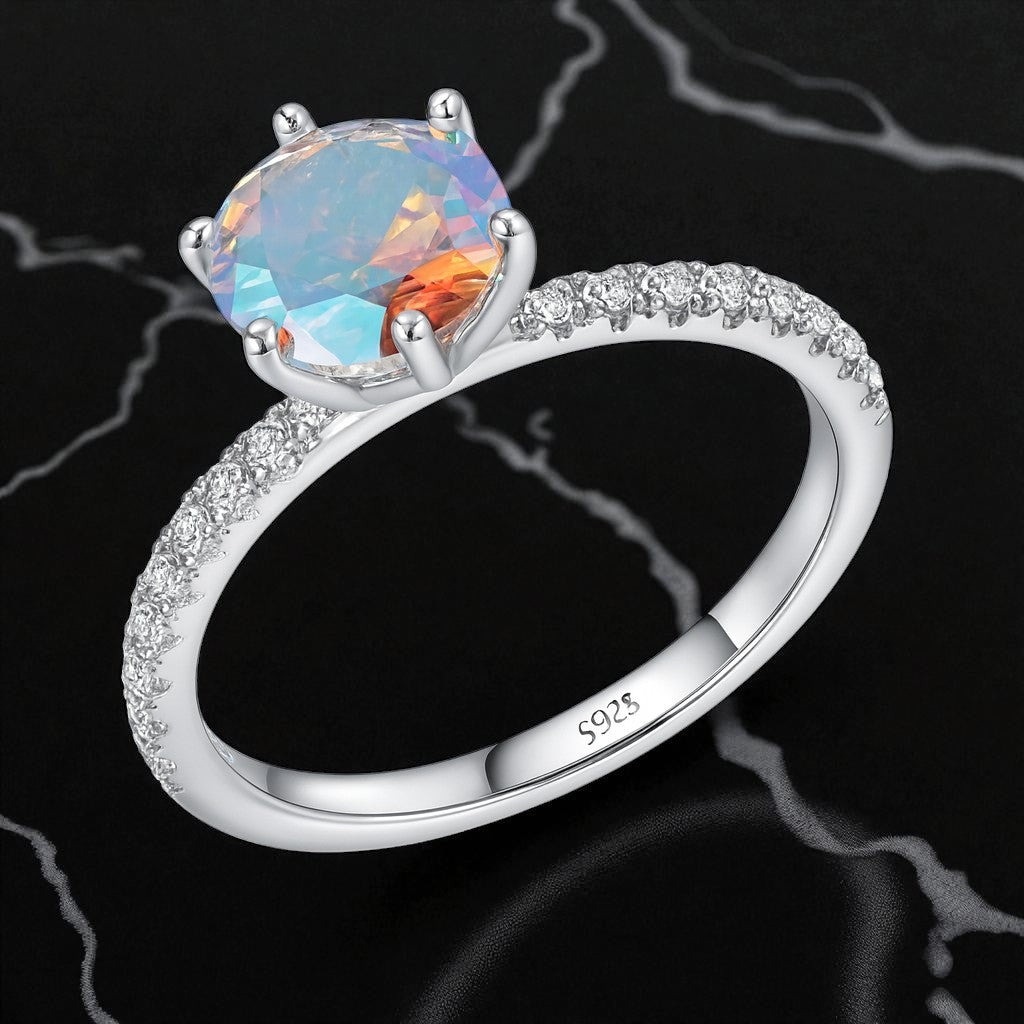 Round Mystic Opal Ring