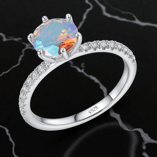 Round Mystic Opal Ring
