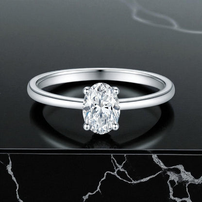 Oval-Cut Solitaire Ring 2ct